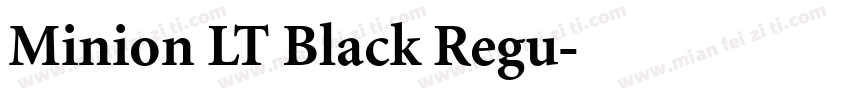 Minion LT Black Regu字体转换